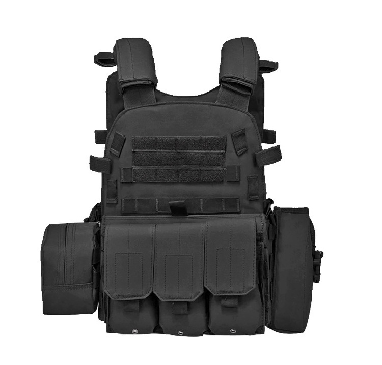 Modular Laser Cut Black Holster Red Oxford Fabric Tool Quick Release Magazine Pouch Molle Bandolier Plate Carrier Tactical Vests