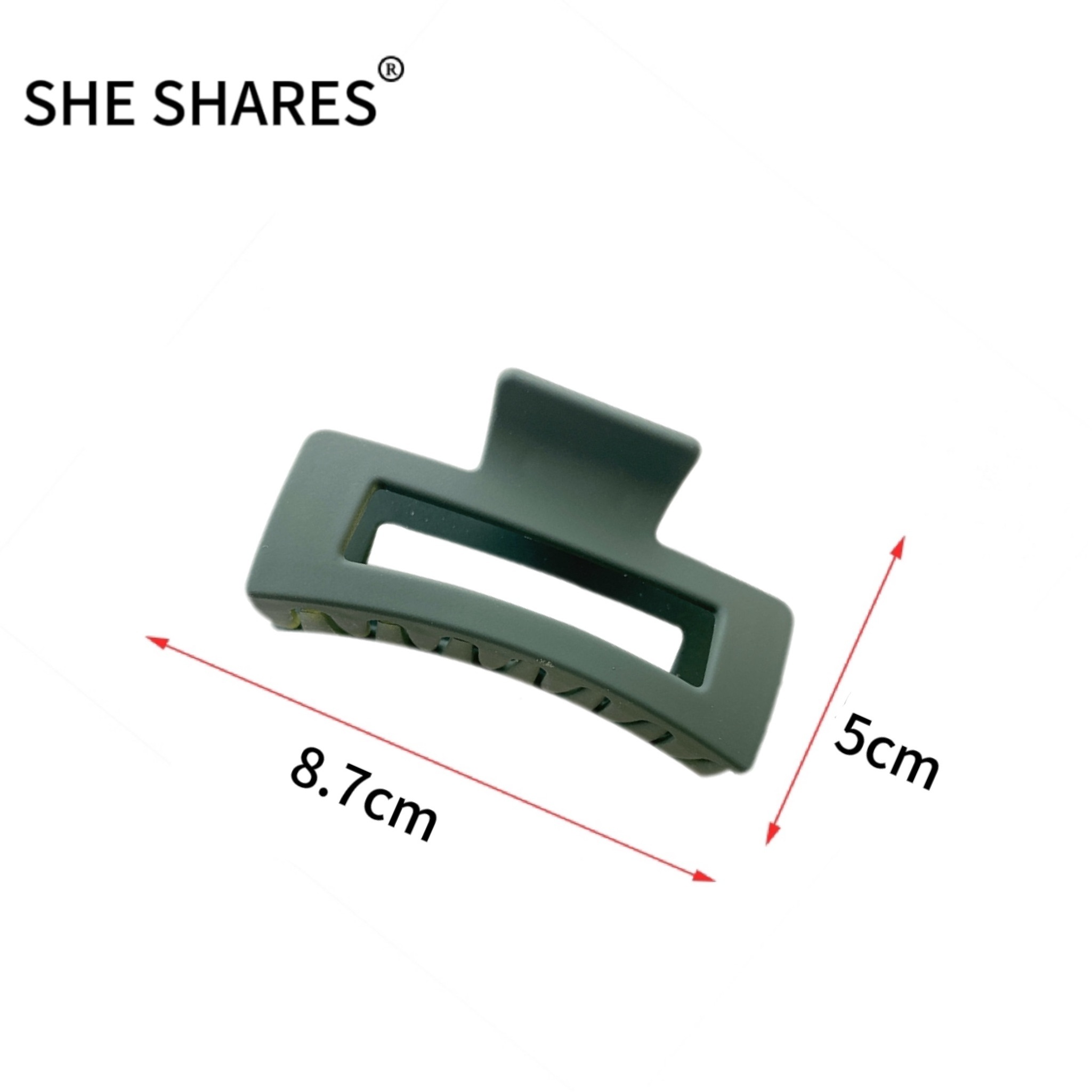 SHE SHARES Wholesale 8.5cm Korean Temperament Scrub Medium Plastic Girls Clips for Hair