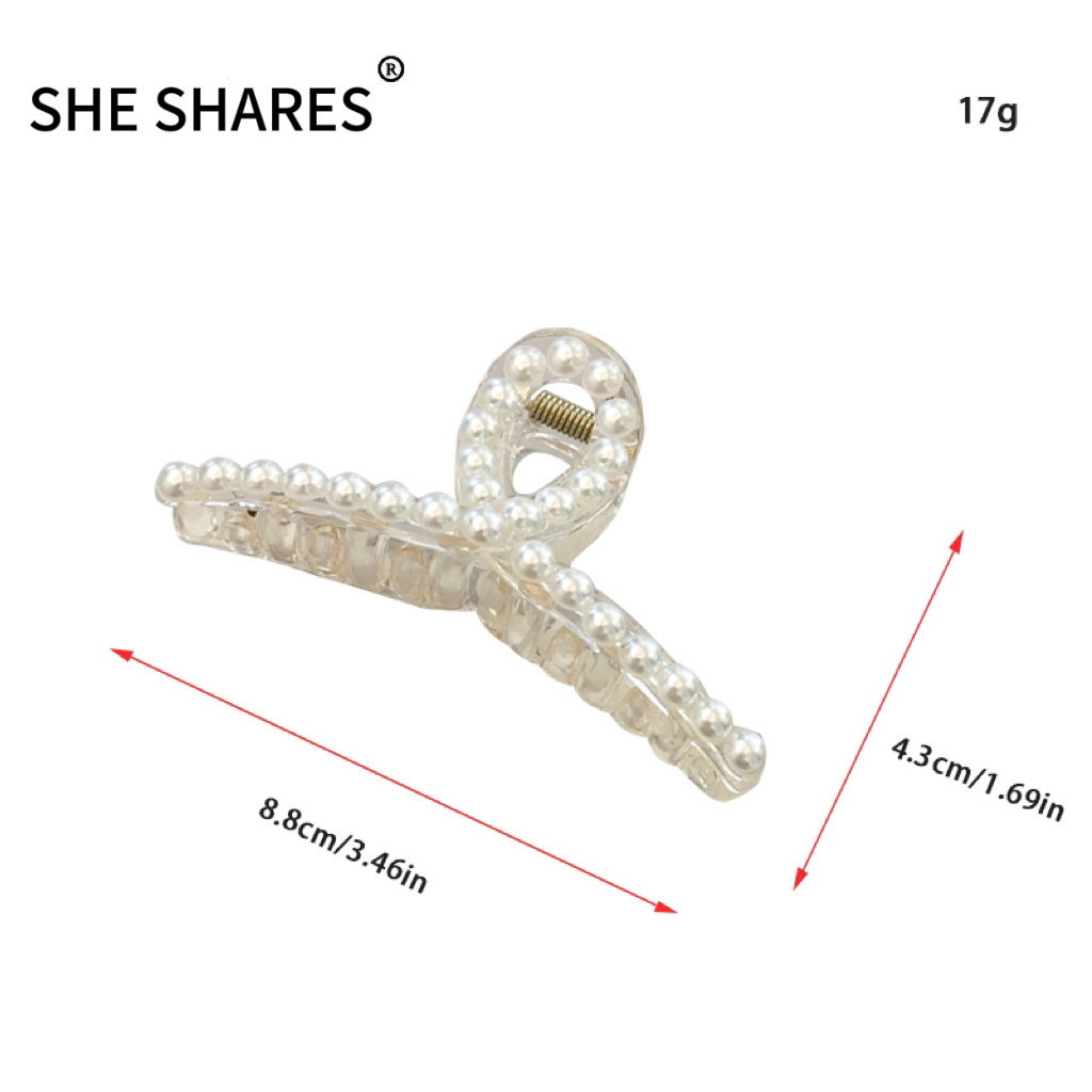 She Shares Hot Selling Woman Korean High Quality Pearl Style Small claw clips