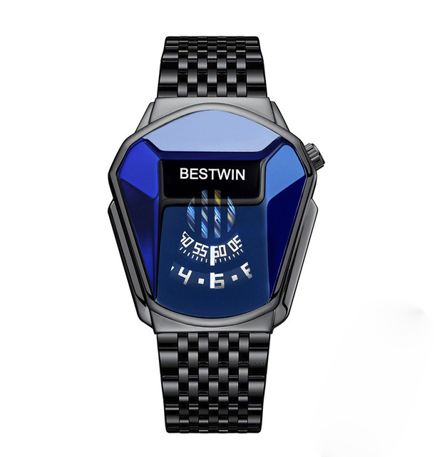 BESTWIN 6615 For Men And Women Brand Luxury Gold Wristwatch Waterproof Geometric Shape Quartz Watches