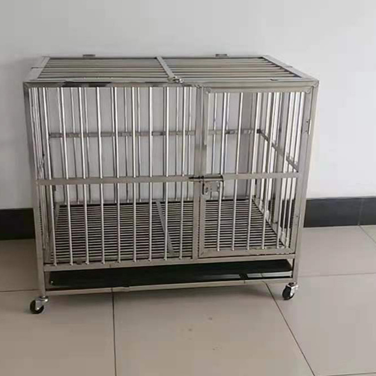 HF vet clinic cage for dogs pet kennel dog cage with wheels steel foldable dog cages crates