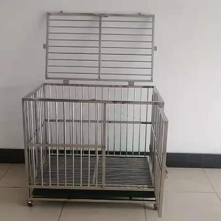 HF vet clinic cage for dogs pet kennel dog cage with wheels steel foldable dog cages crates