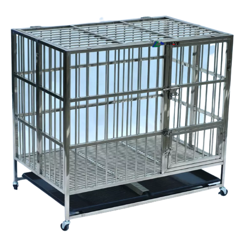 HF vet clinic cage for dogs pet kennel dog cage with wheels steel foldable dog cages crates