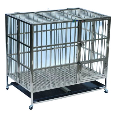 HF vet clinic cage for dogs pet kennel dog cage with wheels steel foldable dog cages crates