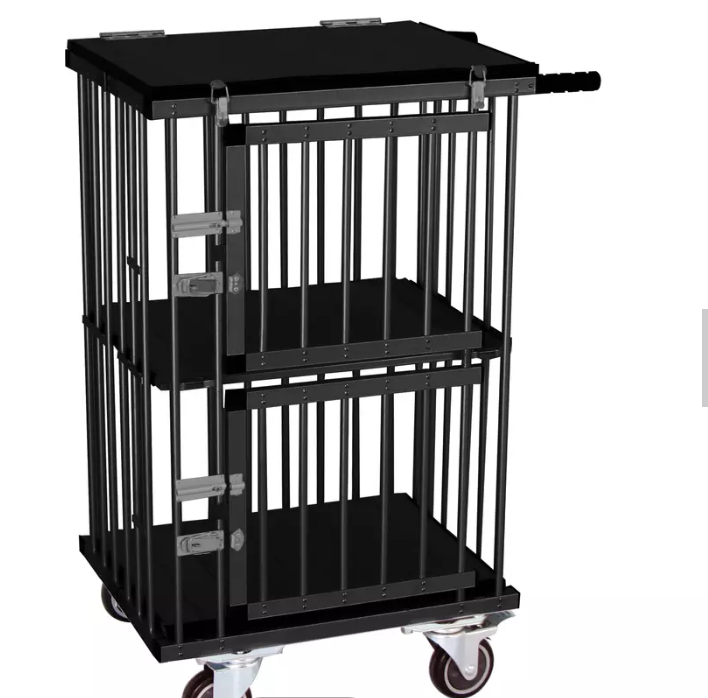 514NAT AEOLUS Foldable Aluminum Dog Trolley Handled Pet Cage Small Size Pet Carrier Pet Supplies