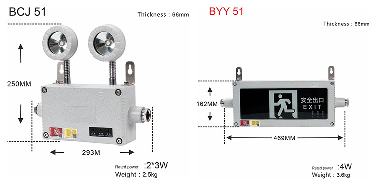 Shen Hai Emergency Light Anti Explosion Fixture Fire Emergency Warning Light Exit Sign LED Explosion Proof Light