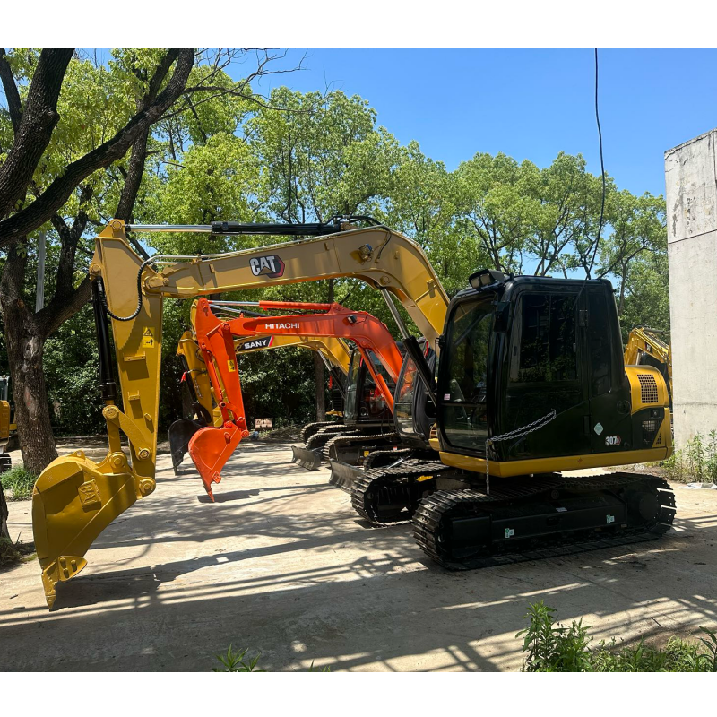 Original CAT  MiNi second-hand Caterpillar 307 306D  hydraulic crawler backhoe digger 7ton used excavator