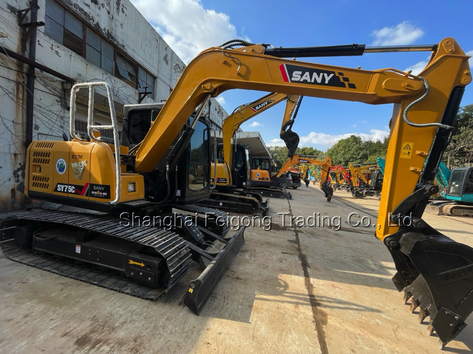 Good Quality Hot Sale Second-hand Excavator SANY SY75C Hydraulic Crawler Digger Machine Low Working Hours