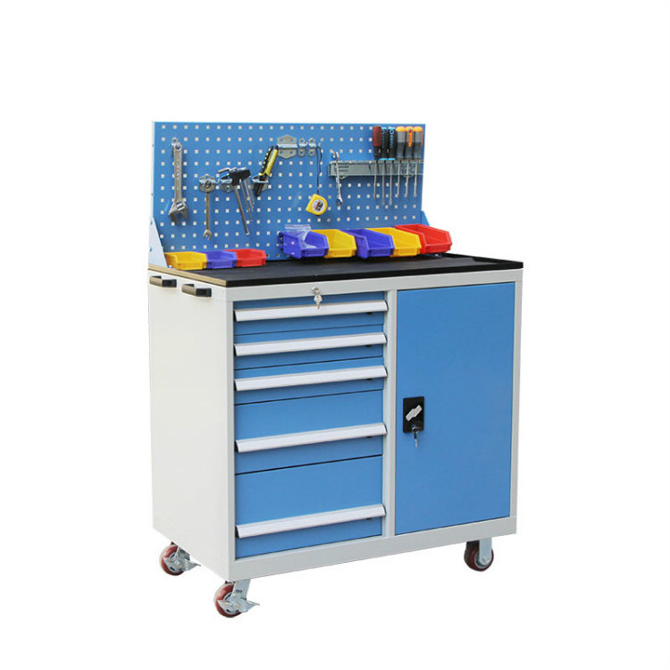 Fenghui Factory  Workbench Workshop Garage Metal Rolling Wheels Tool Box Roller Trolley Cart Tool Cabinets