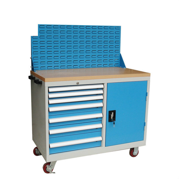 Fenghui Factory  Workbench Workshop Garage Metal Rolling Wheels Tool Box Roller Trolley Cart Tool Cabinets