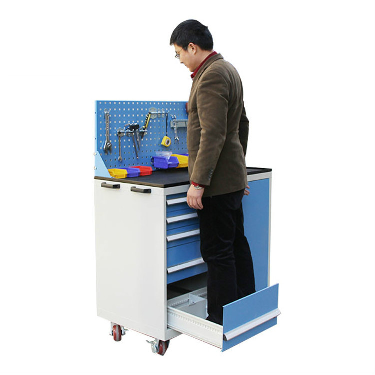 Fenghui Factory  Workbench Workshop Garage Metal Rolling Wheels Tool Box Roller Trolley Cart Tool Cabinets