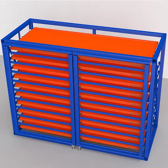 Fenghui Shanghai manufacture horizontal sheet storage rack heavy duty drawer metal structure rack