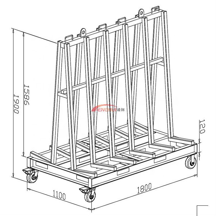 Fenghui Manufacturer Glass Transport Rack  L Frame rack Glass Rack for Truck