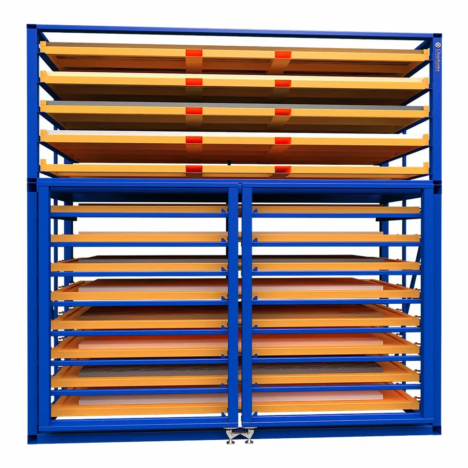 Fenghui Shanghai manufacture horizontal sheet storage rack heavy duty drawer metal structure rack