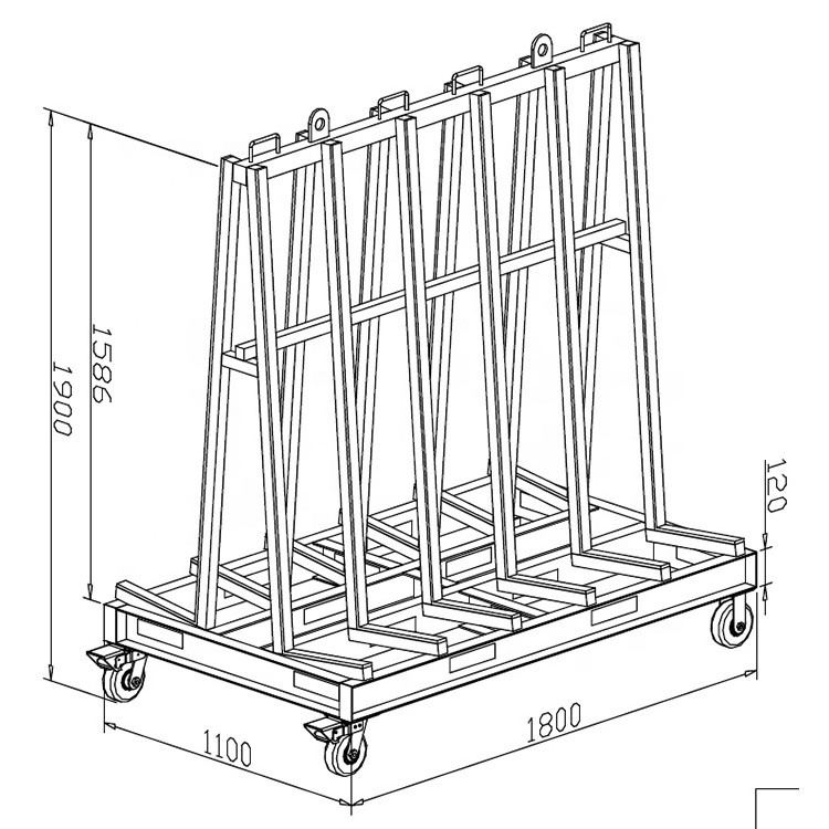 Fenghui Manufacturer Glass Rack Transport L Frame rack Glass Rack for Truck