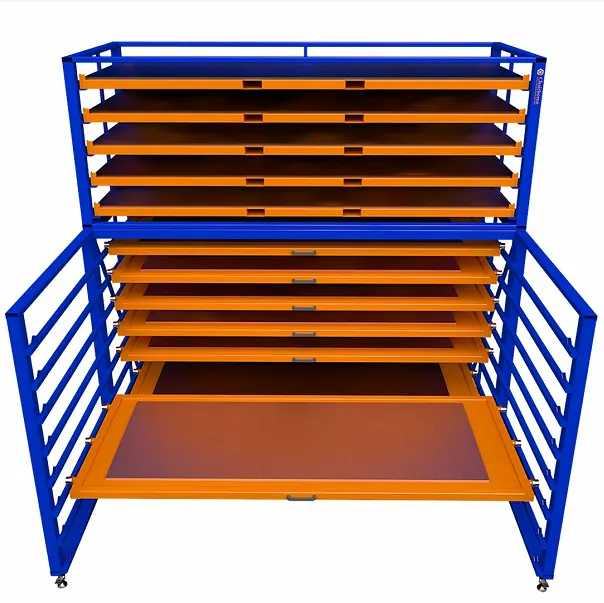 Fenghui Shanghai manufacture horizontal sheet storage rack heavy duty drawer metal structure rack