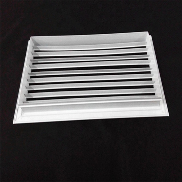 HVAC system linear slot air grille with obd air louver