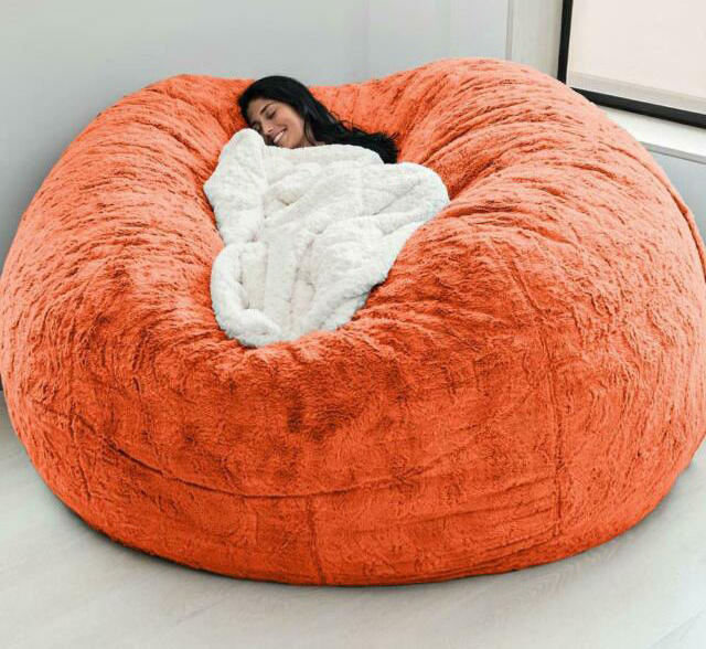 Bean Bag Cover Lazy Sofa Bed Top Selling Products 2022 Jumbo Leather Large Round Soft Fluffy Faux Fur Sponge Chinese Sofa CN;SHG