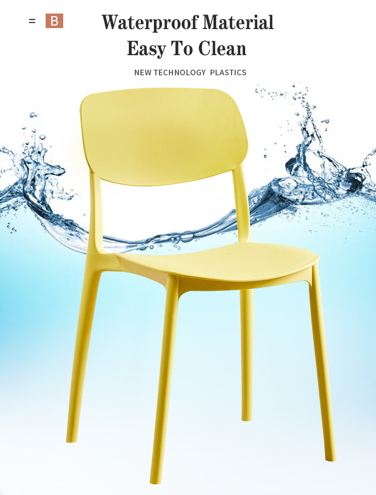 Wholesale Home Kitchen Furniture Outdoor Modern Stackable Pp Dining Chairs Polypropylene Cafe Plastic Leisure Chair, Luxury