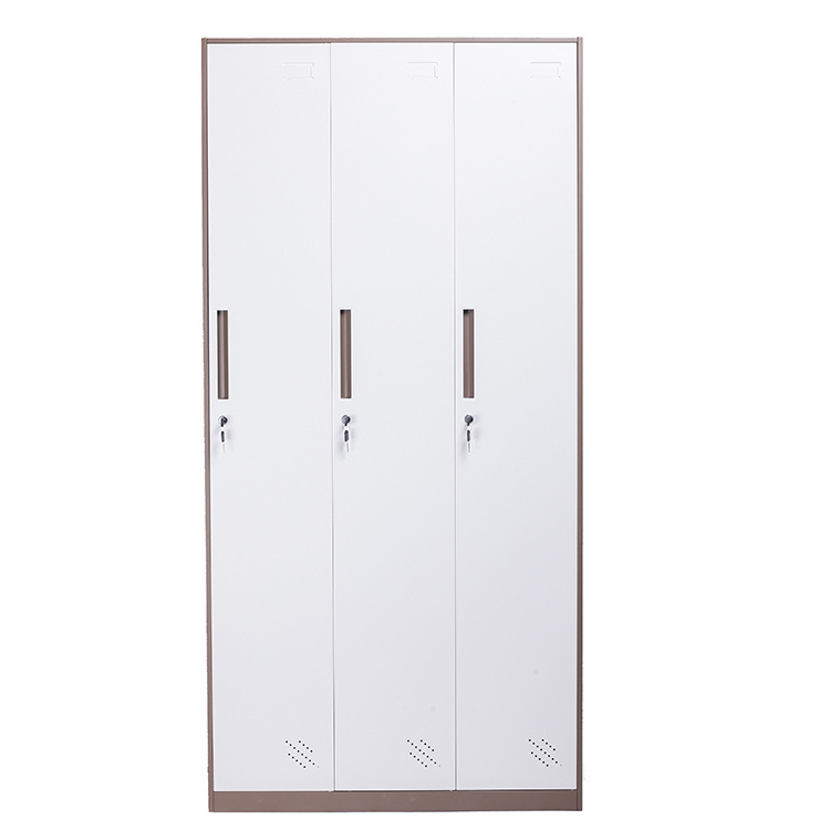 Bedroom Clothes Storage Cabinet Wardrobe Locker Home Furniture 3 Door Steel Armoire Closet Metal Foldable Modern Design