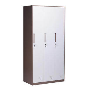 Bedroom Clothes Storage Cabinet Wardrobe Locker Home Furniture 3 Door Steel Armoire Closet Metal Foldable Modern Design