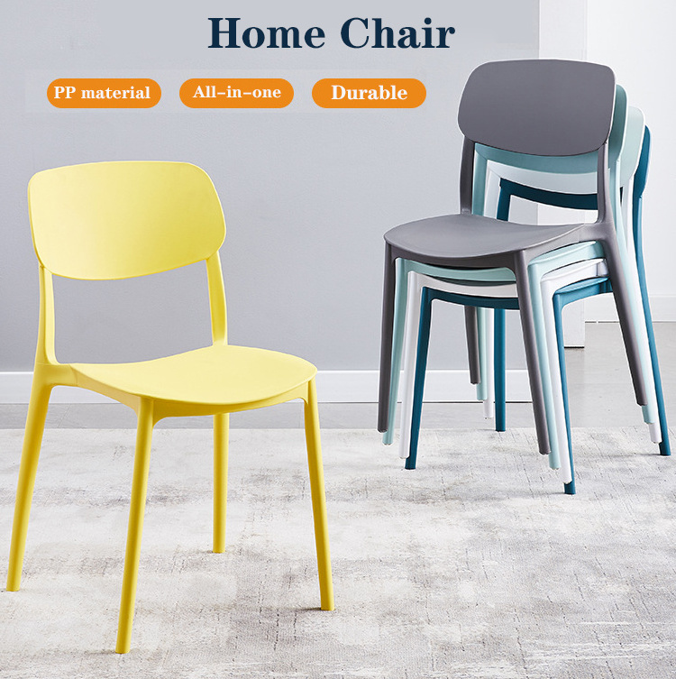 Wholesale Home Kitchen Furniture Outdoor Modern Stackable Pp Dining Chairs Polypropylene Cafe Plastic Leisure Chair, Luxury