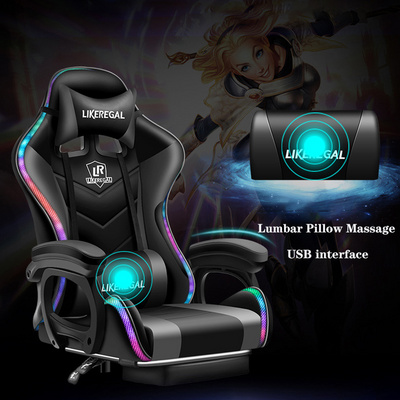 Cheap Boss Red And Black Pink PU Leather Silla Ergonomic Gamer Games Chair Racing Computer Gaming Office Chairs With Speakers