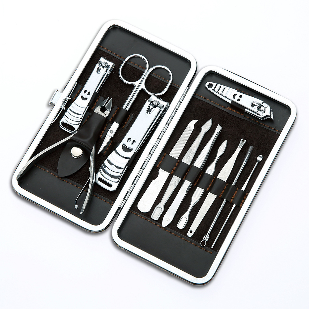 Stainless Steel 12 Pcs Manicure grooming Set Ready to Ship