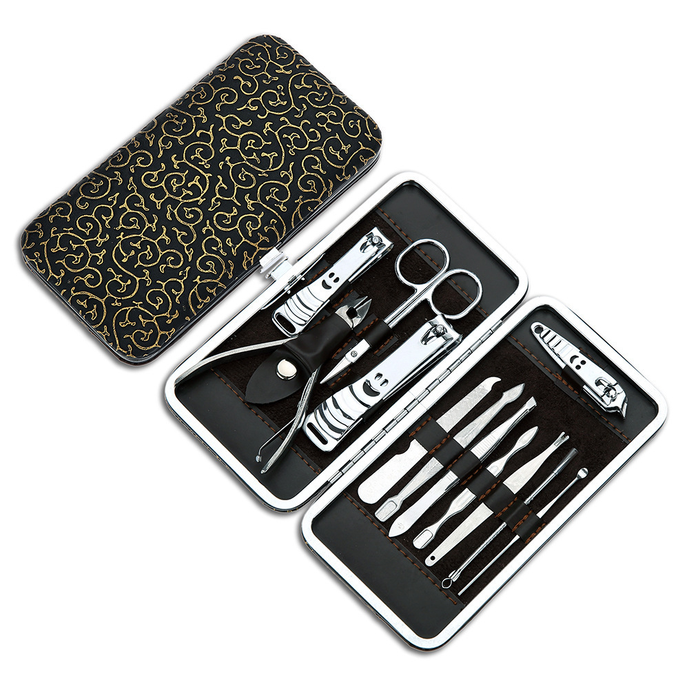 Stainless Steel 12 Pcs Manicure grooming Set Ready to Ship