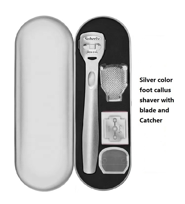 Stainless Steel foot callus shaver with blade and Catcher