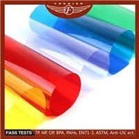 Custom coloured soft thin plastic pvc sheet for bathroom door and panel