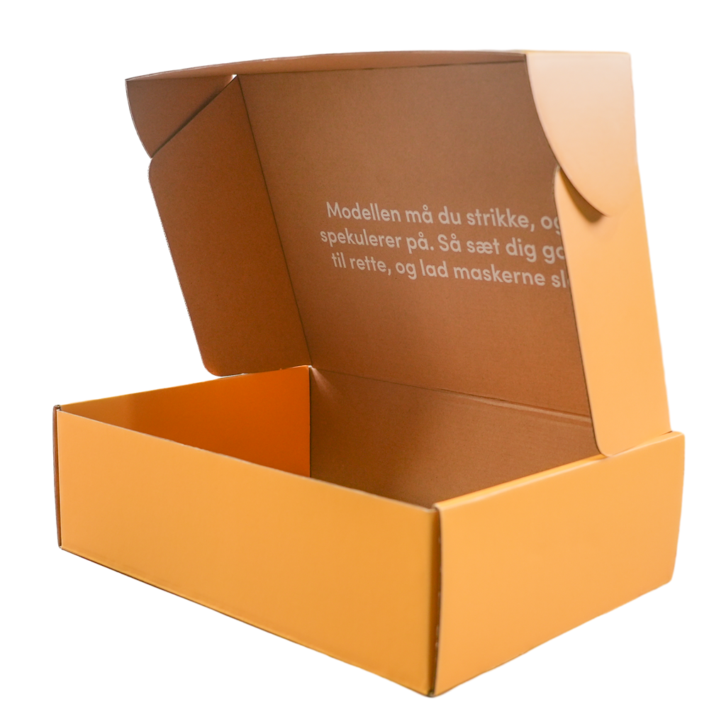 Custom Logo 28x28x8 Custom Large Orange Yellow Cheap Shipping Boxes with Logo Packaging