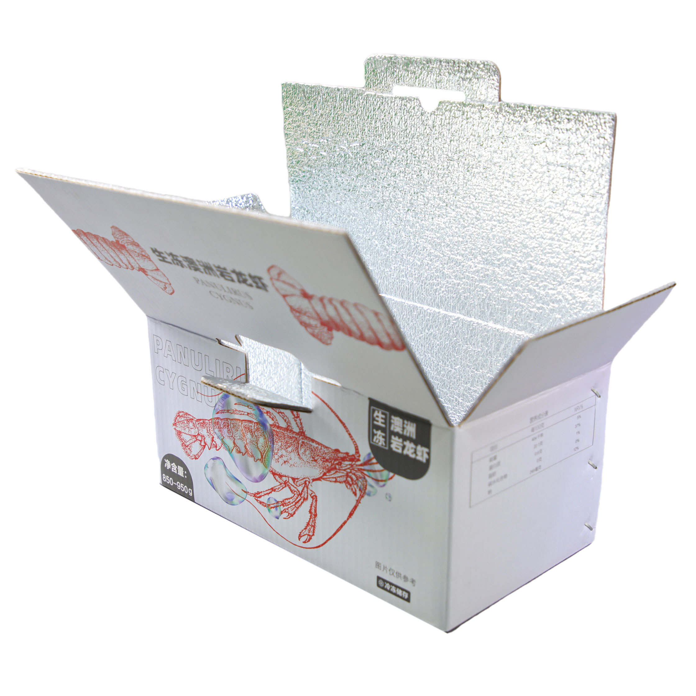 Waterproof Waxed Food Chicken Live Lobster Cooler Corrugated Packaging Insulated Carton Shipping Box For Frozen Meat And Fish