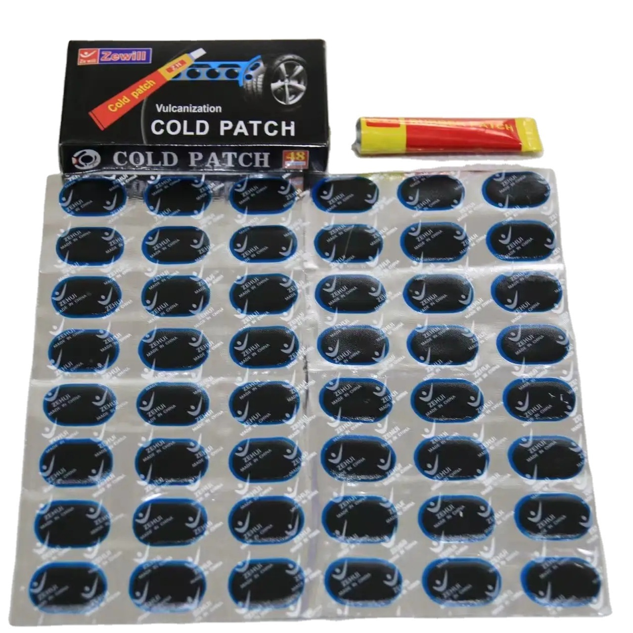 Motorcycle Parts Bike Bicycle Rubber Inner Tube Tire Tyre Cold Patches Puncture Repair Kit