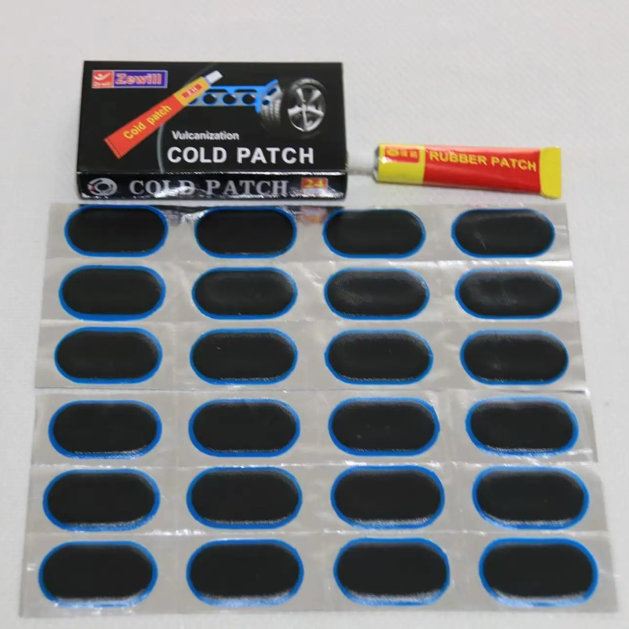 Motorcycle Parts Bike Bicycle Rubber Inner Tube Tire Tyre Cold Patches Puncture Repair Kit