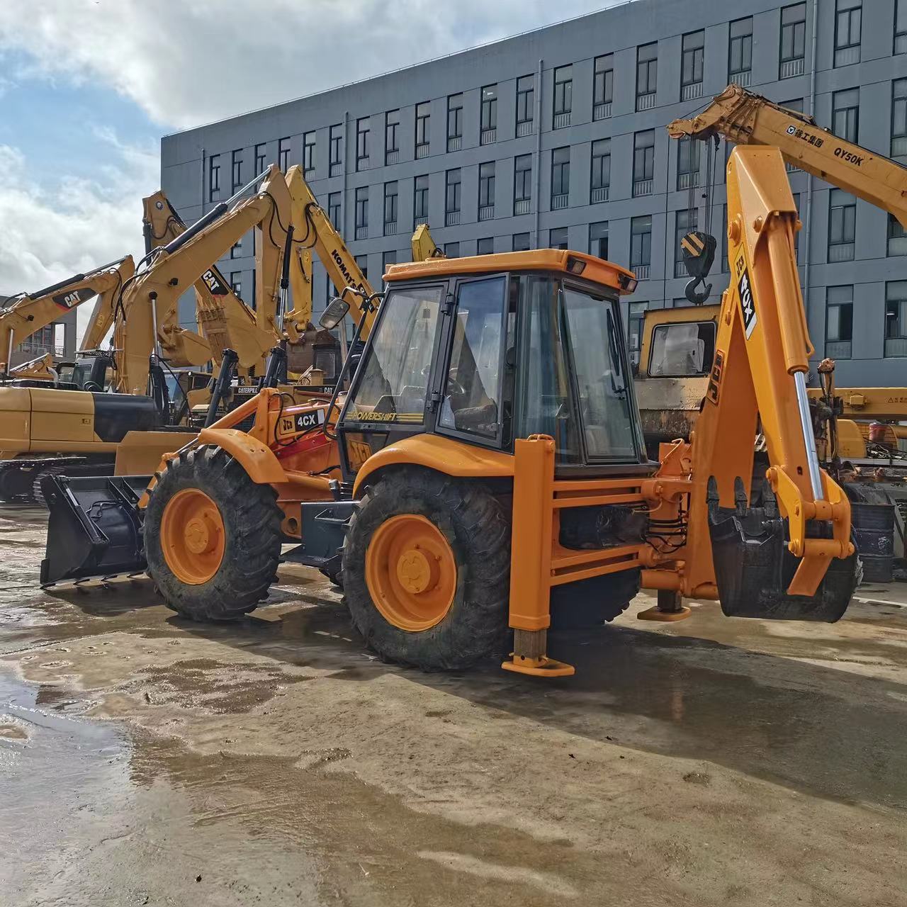 world remarkable  english brand used jcb 4cx wheel backhoe loader  with two tackles multifunctional equipment for sale