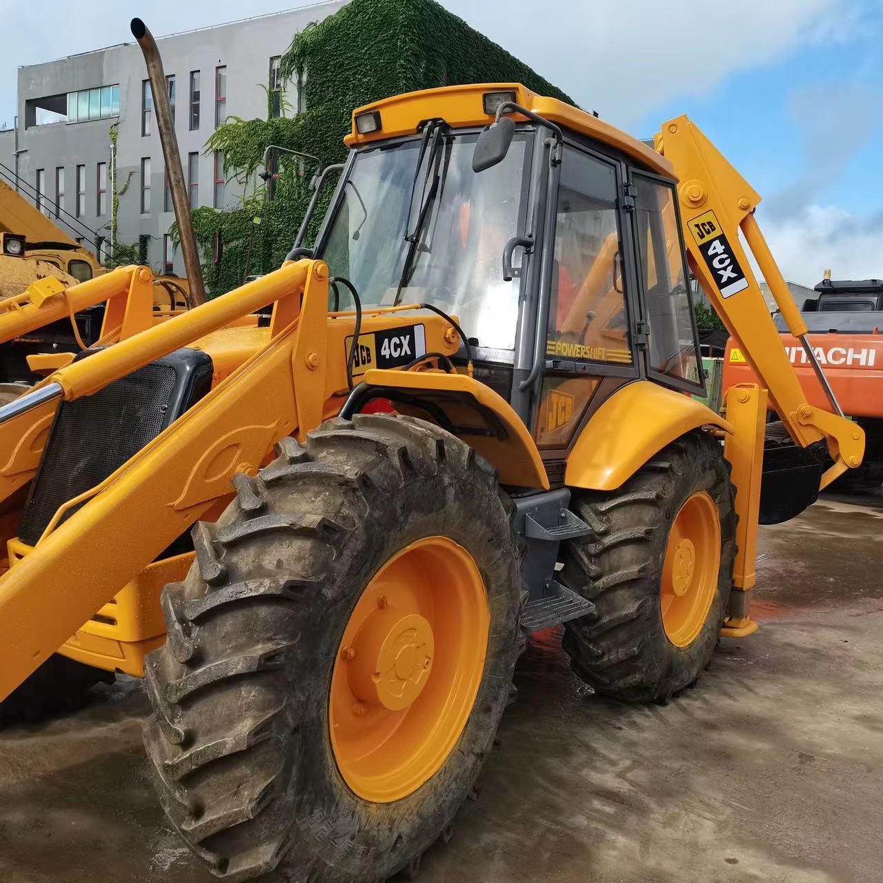 world remarkable  english brand used jcb 4cx wheel backhoe loader  with two tackles multifunctional equipment for sale