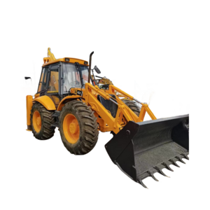 world remarkable  english brand used jcb 4cx wheel backhoe loader  with two tackles multifunctional equipment for sale