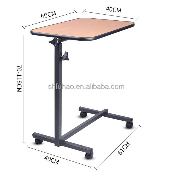 Med table Desk Adjustable Hospital    high quality clinic movable hospital furniture medical adjustable over bed rolling table