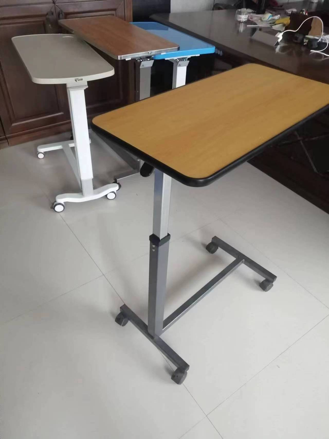 Med table Desk Adjustable Hospital    high quality clinic movable hospital furniture medical adjustable over bed rolling table