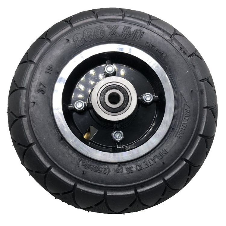 Chinese tire brands 200x50 Electric Scooter Rear Tires Rim Wheels Aluminum Rear Wheel Hub 8 inch scooter tire