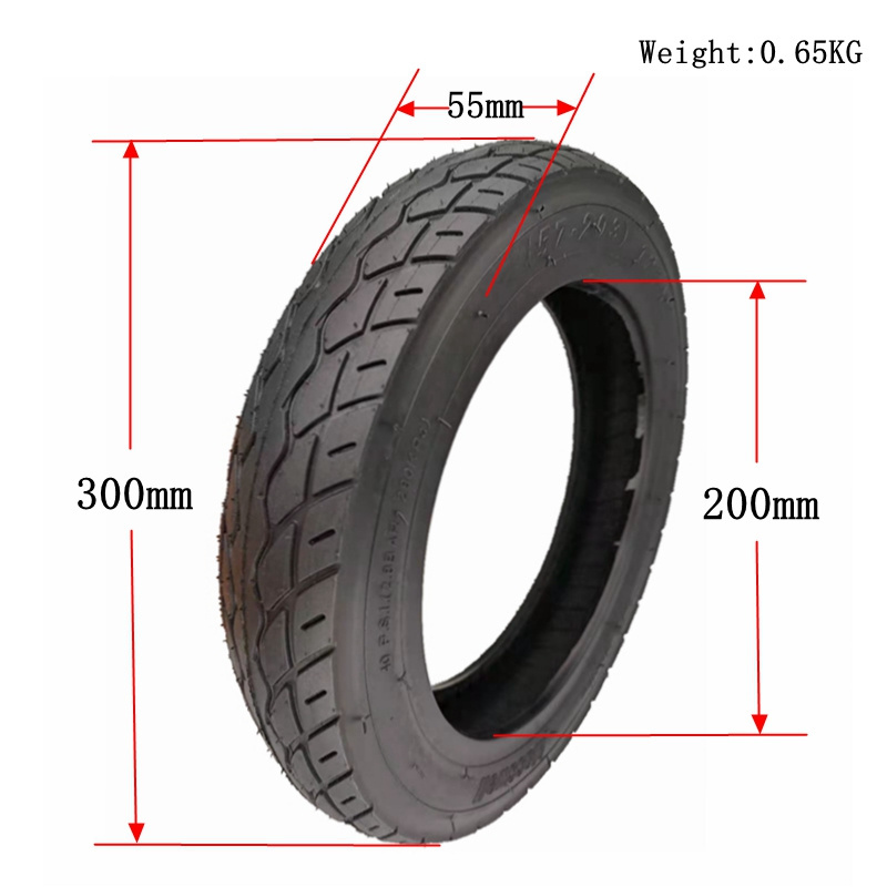 12 1 / 2x2 1 / 4 Tubeless Tires 12 inch Vacuum Tire  for electric scooter