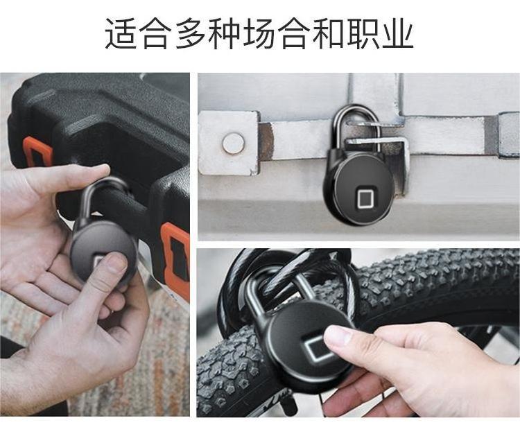 16MM Waterproof Finger print smart fingerprint padlocks with fingerprint padlock