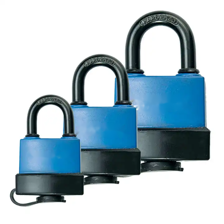 High Quality ABS  Plastic PVC Covered Iron Padlocks 60 mm Security Padlock With Unique Keys Padlock Lock