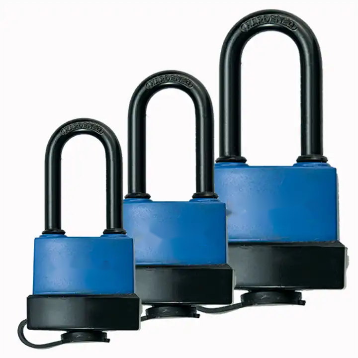 Waterproof Plastic Covered 60MM Style Padlock Padlock Key Lock Long Shackle Security Padlocks