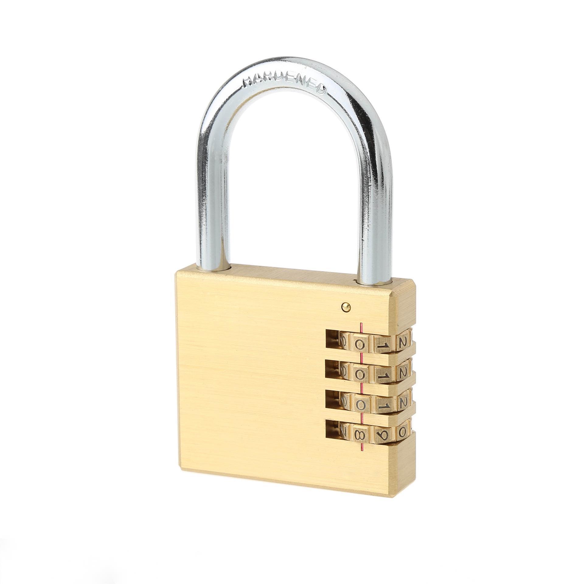 60MM High Quality Heavy Duty Combination Brass 4 Digit High Security Padlock wholesale