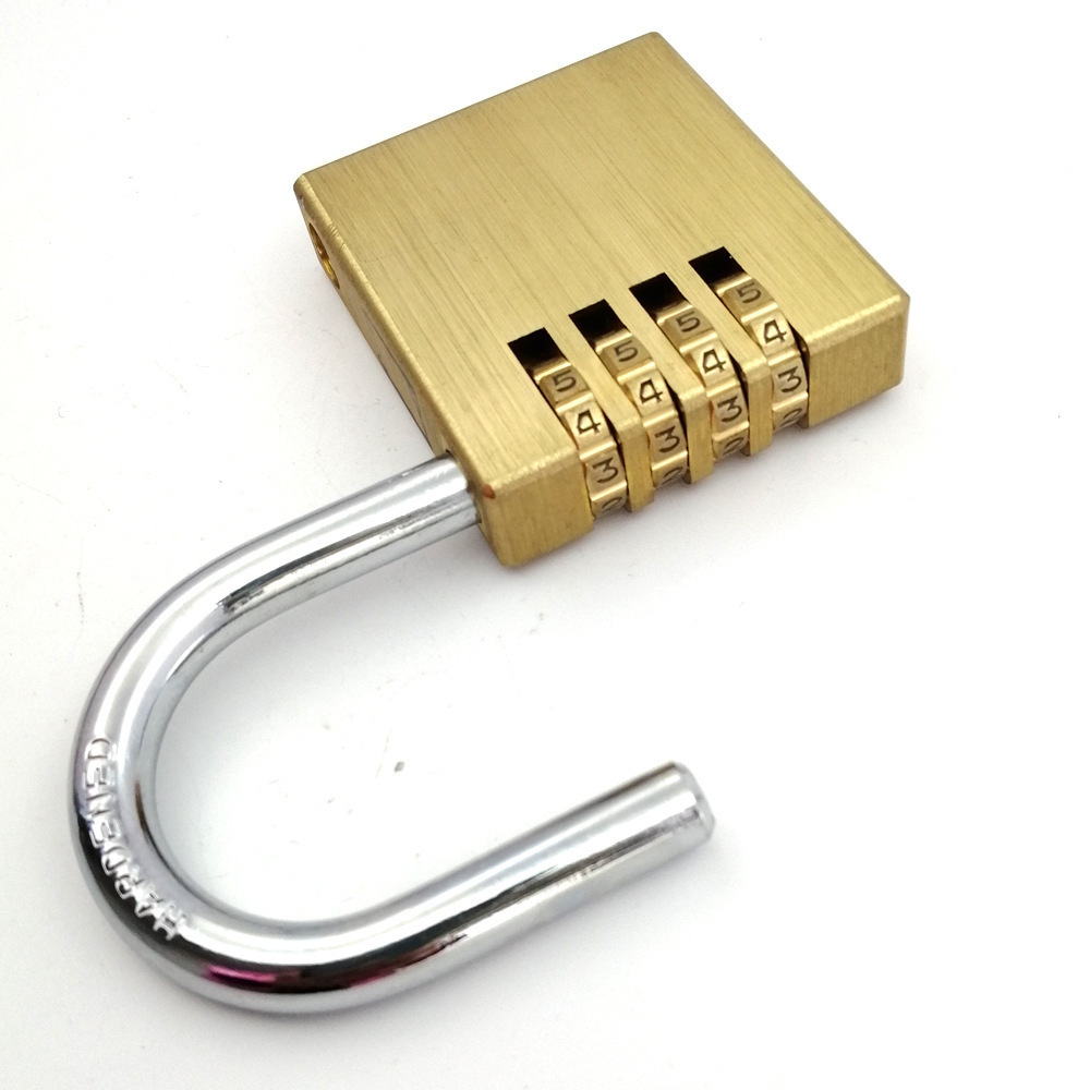 60MM High Quality Heavy Duty Combination Brass 4 Digit High Security Padlock wholesale