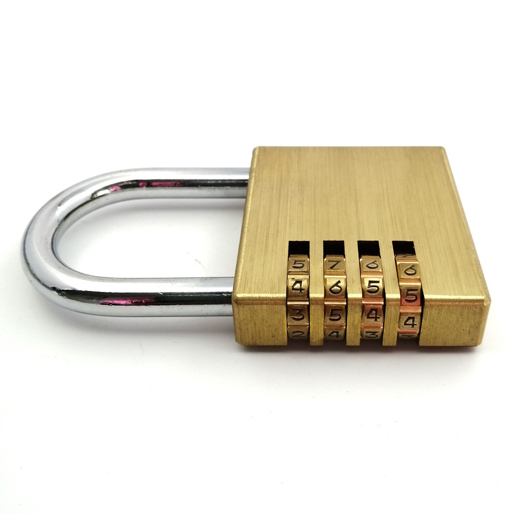 60MM High Quality Heavy Duty Combination Brass 4 Digit High Security Padlock wholesale