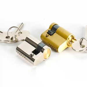 40MM Euro Single open half cylinder for garage door lock bathroom door lock Solid Brass Security 40mm Small Cylinder Lock