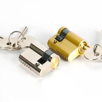 40MM Euro Single open half cylinder for garage door lock bathroom door lock Solid Brass Security 40mm Small Cylinder Lock